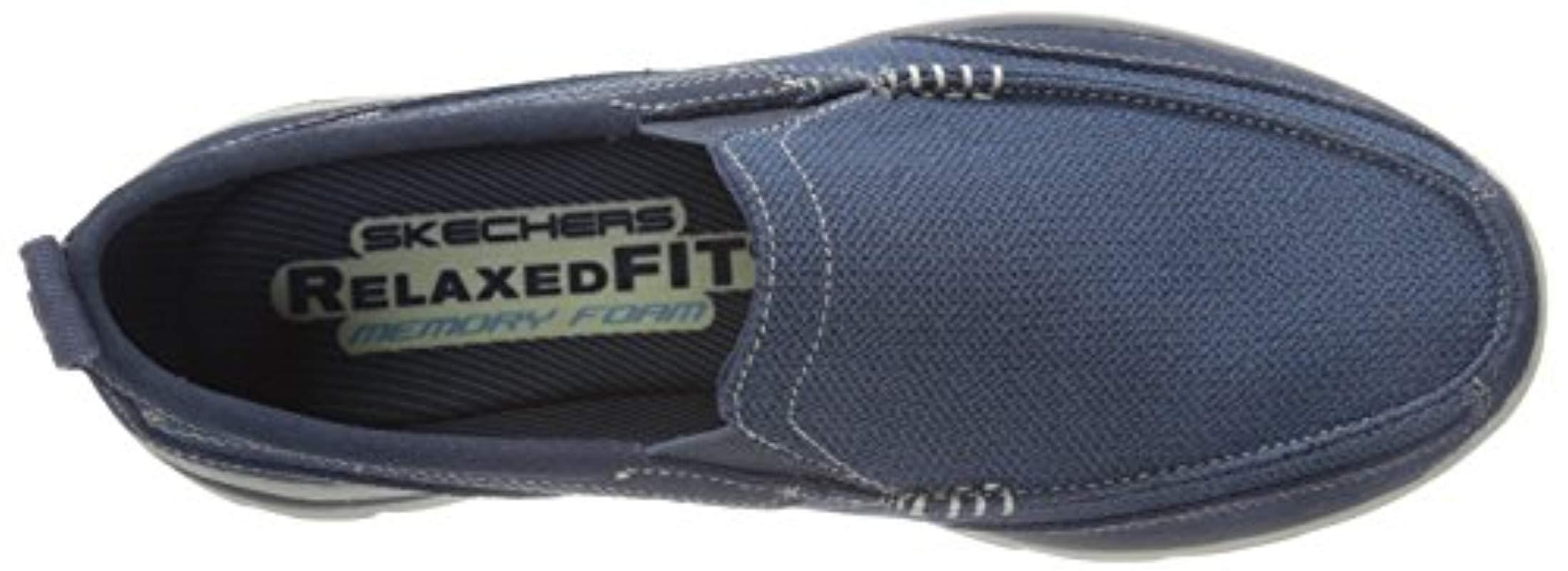 Skechers Navy 'superior Milford' Slip On Shoes in Blue for Men | Lyst
