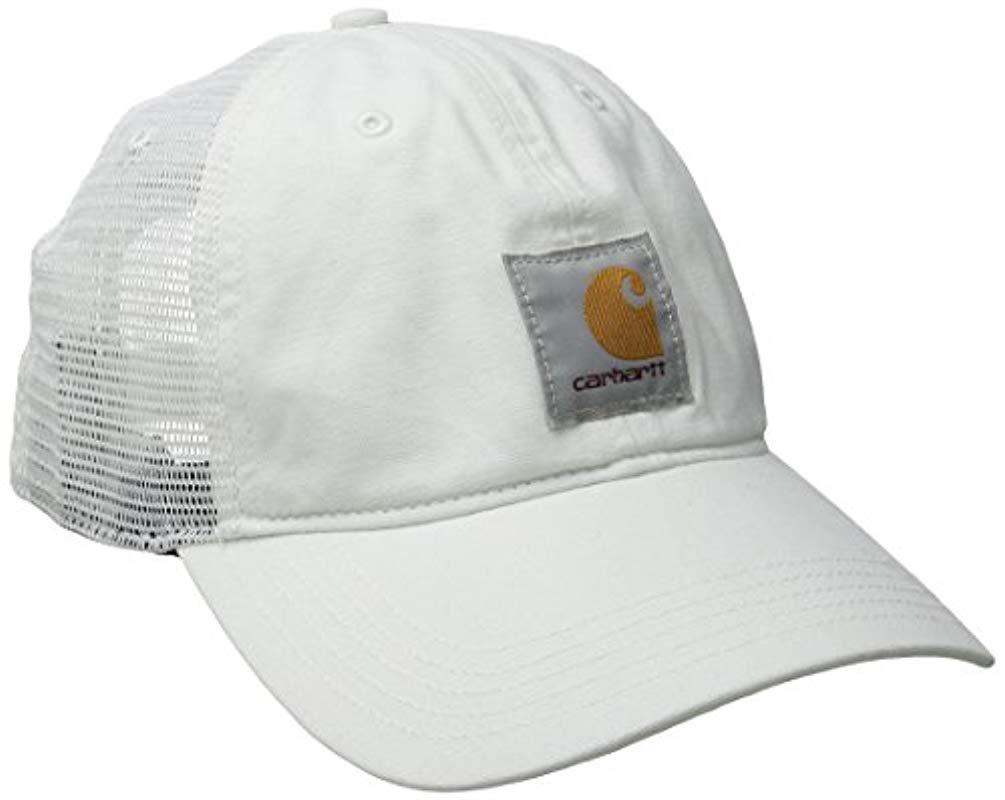 Carhartt Cotton Buffalo Sandstone Meshback Cap in White for Men | Lyst