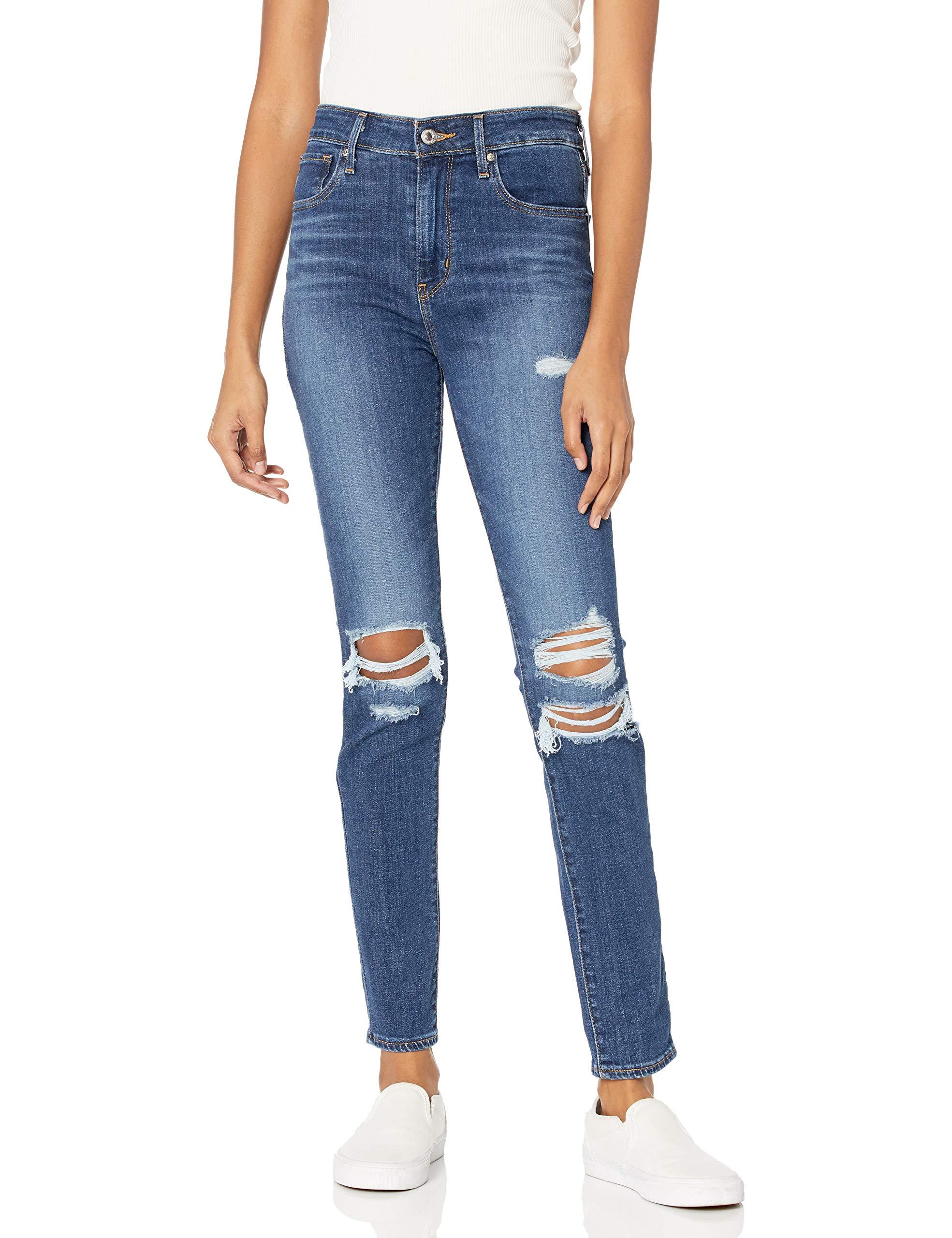 Levi's 721 High Rise Skinny Jeans in Blue | Lyst