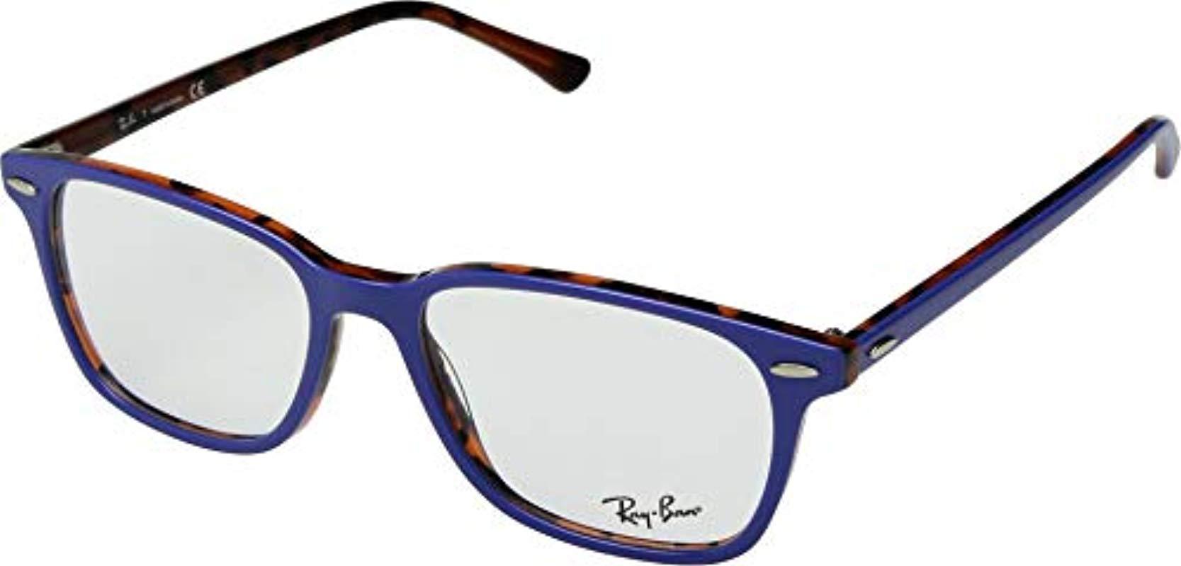 RayBan Rx7119 Rectangular Eyeglass Frames in Blue Lyst