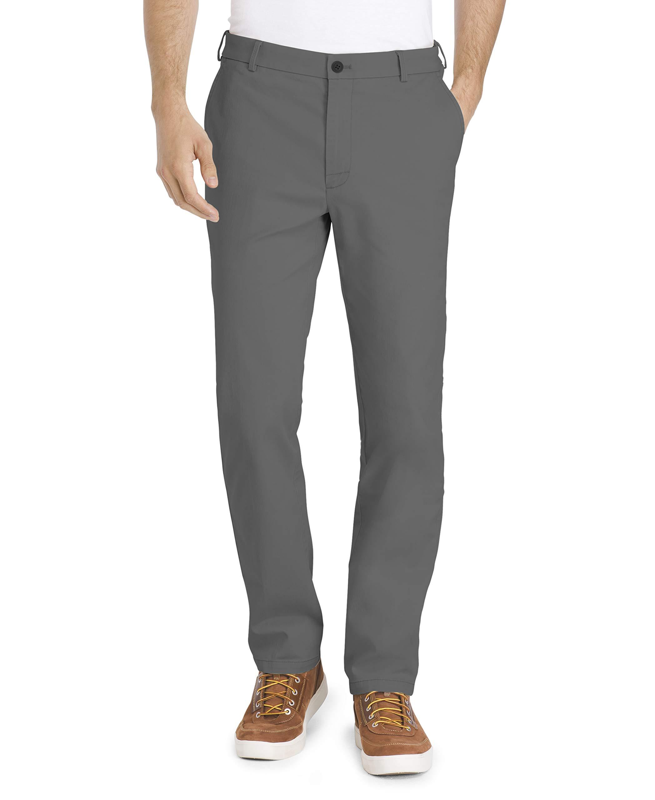 Izod Saltwater Stretch Flat Front Straight Fit Chino Pant in Gray for ...