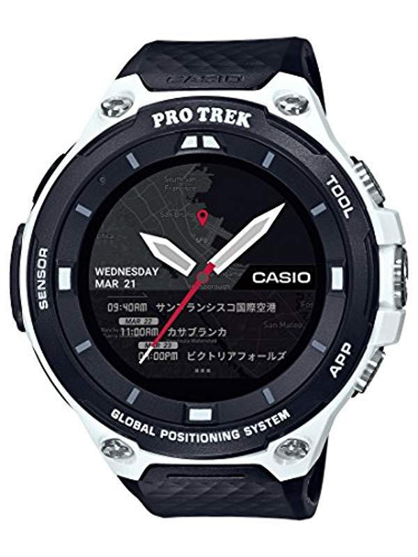 G-Shock 'pro Trek' Quartz Resin Outdoor Smartwatch, Color Black (model: Wsd-f20-wecau) for Men