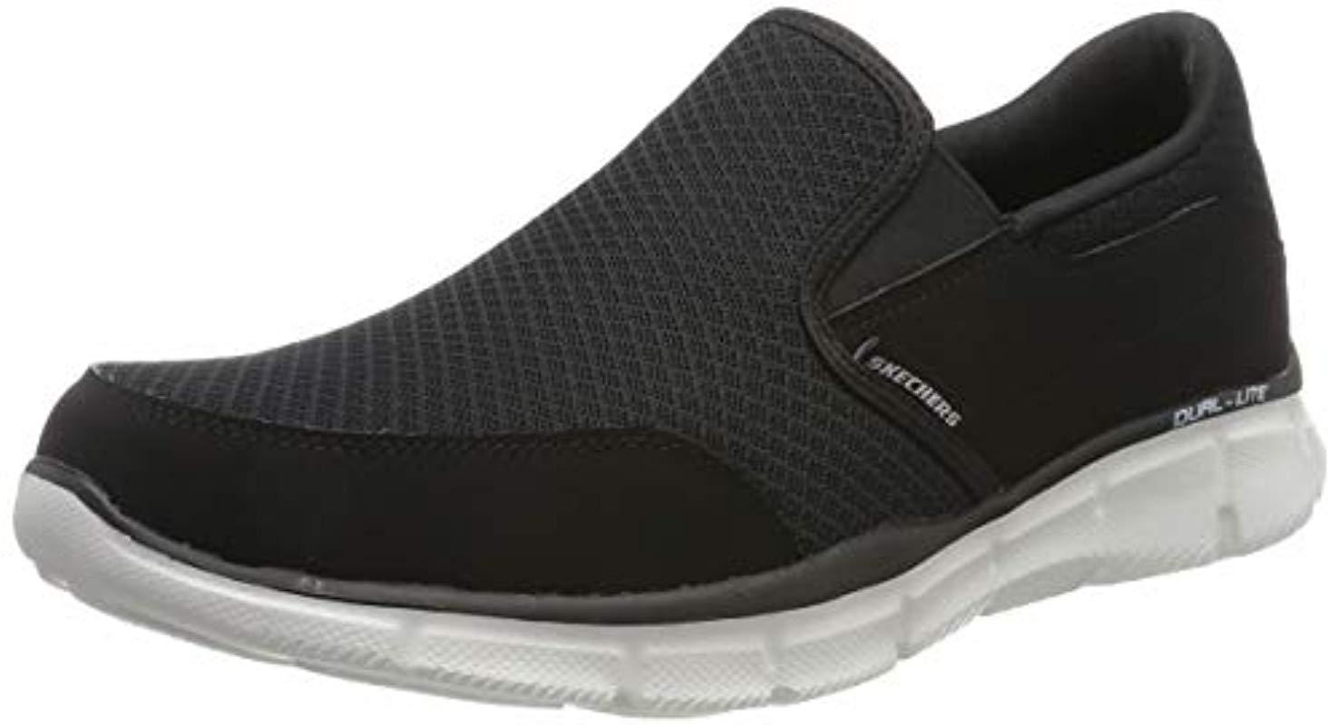 Skechers Equalizer Persistent Slip-on Sneaker in Black/White (Black ...