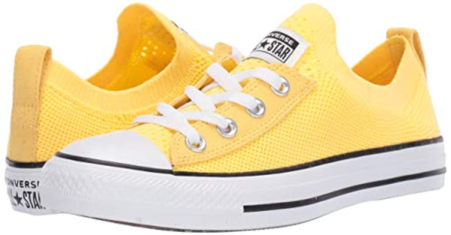 Guante lector La Internet Converse Chuck Taylor Shoreline Knit Slip On Sneakers in Yellow | Lyst
