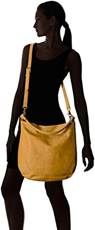 Frye Melissa Hobo Leather Handbag in Yellow Lyst