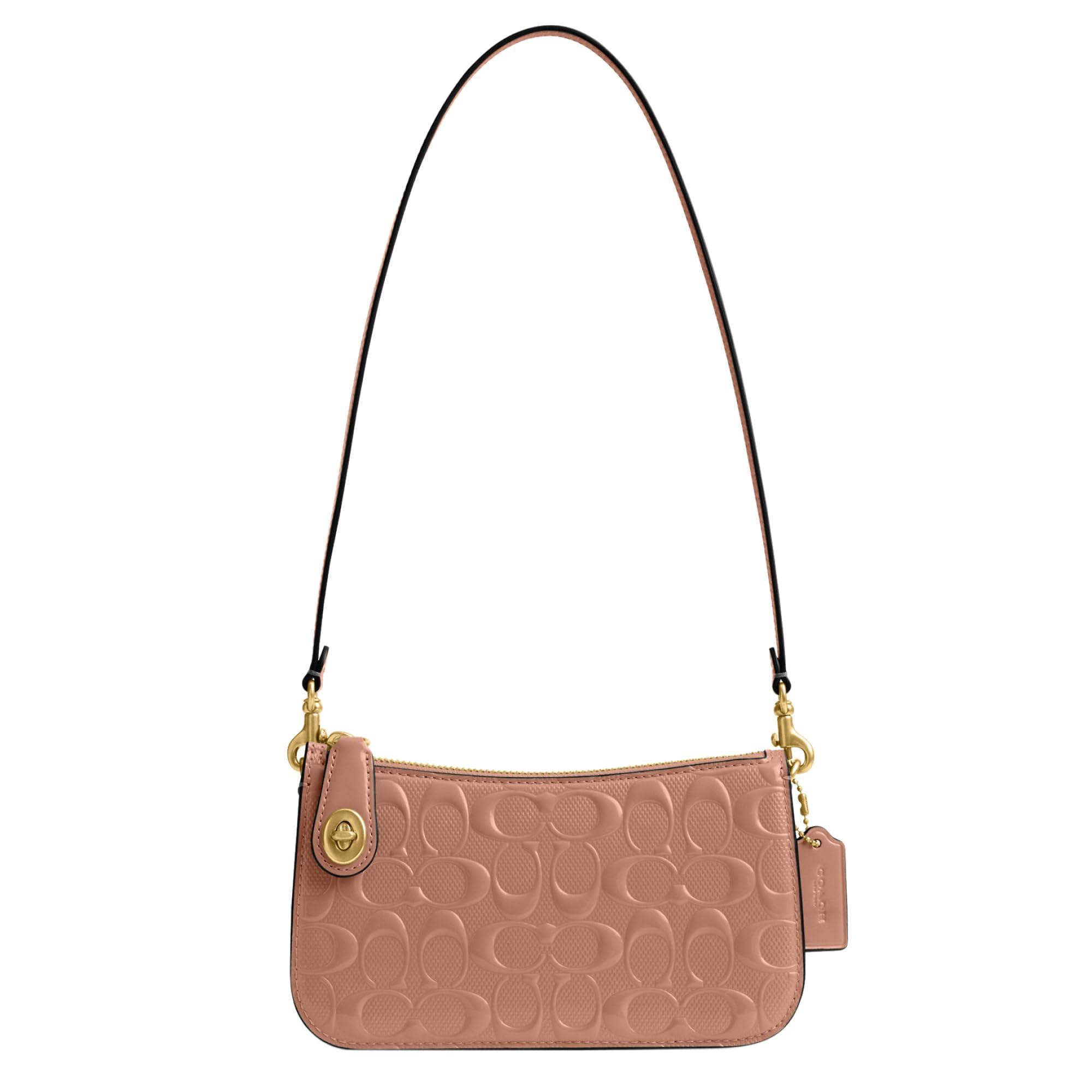 COACH Patent Signature Leather Penn in Brown Lyst