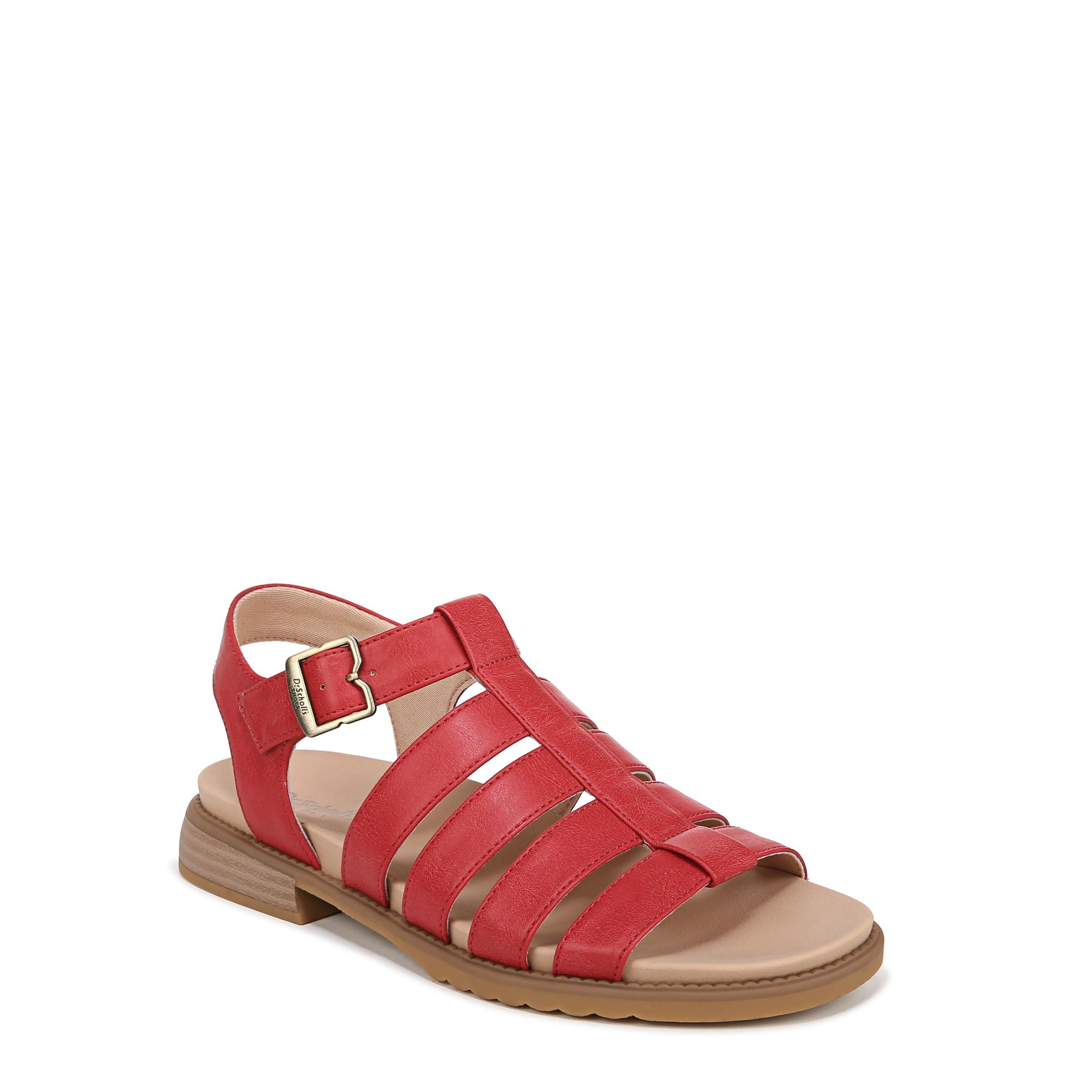 Dr. Scholls Dr. Scholl's S A Ok Flat Sandal Heritage Red Smooth 8.5 M | Lyst