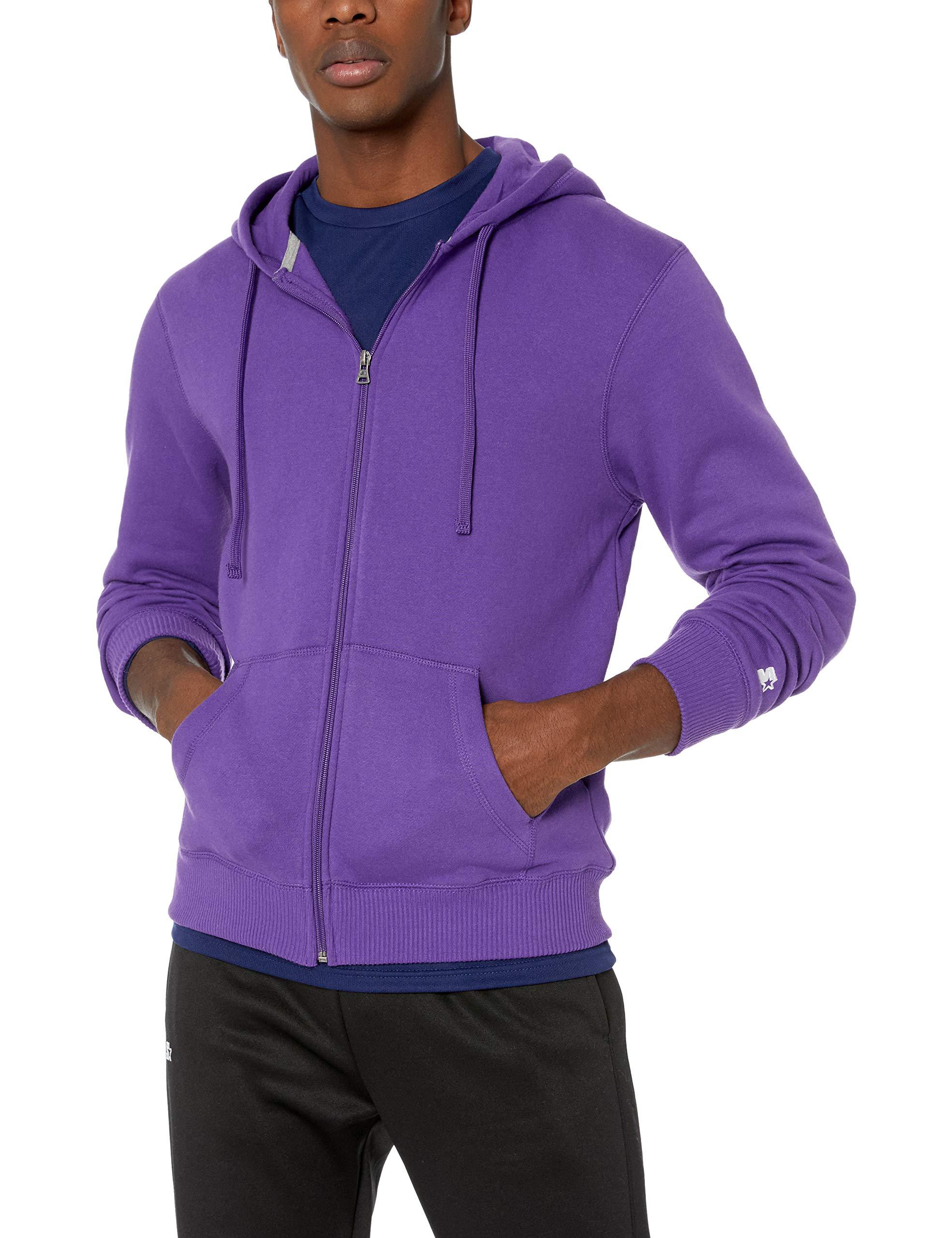 Starter Fleece Zip-up Hoodie in Purple for Men - Lyst
