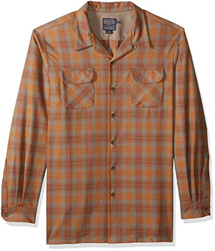 Lyst Pendleton Tall Size Big & Tall Long Sleeve Board Shirt in Brown