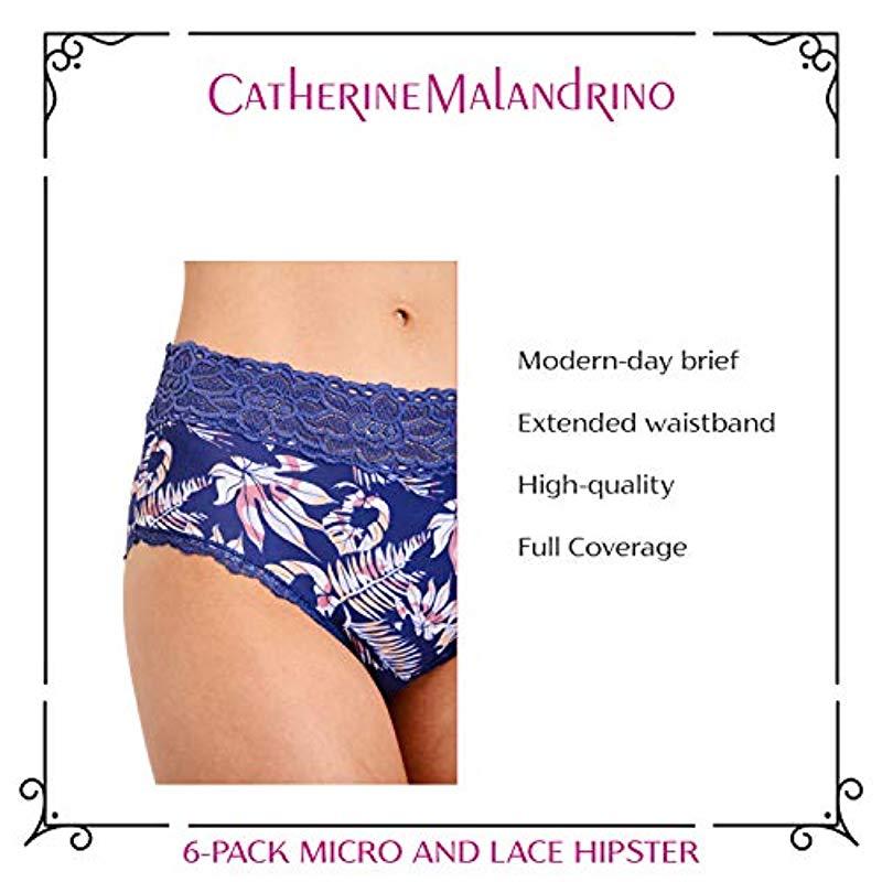 CATHERINE MALANDRINO Womens Plus Size 6 Pack Everyday High Waist Micro and Shine