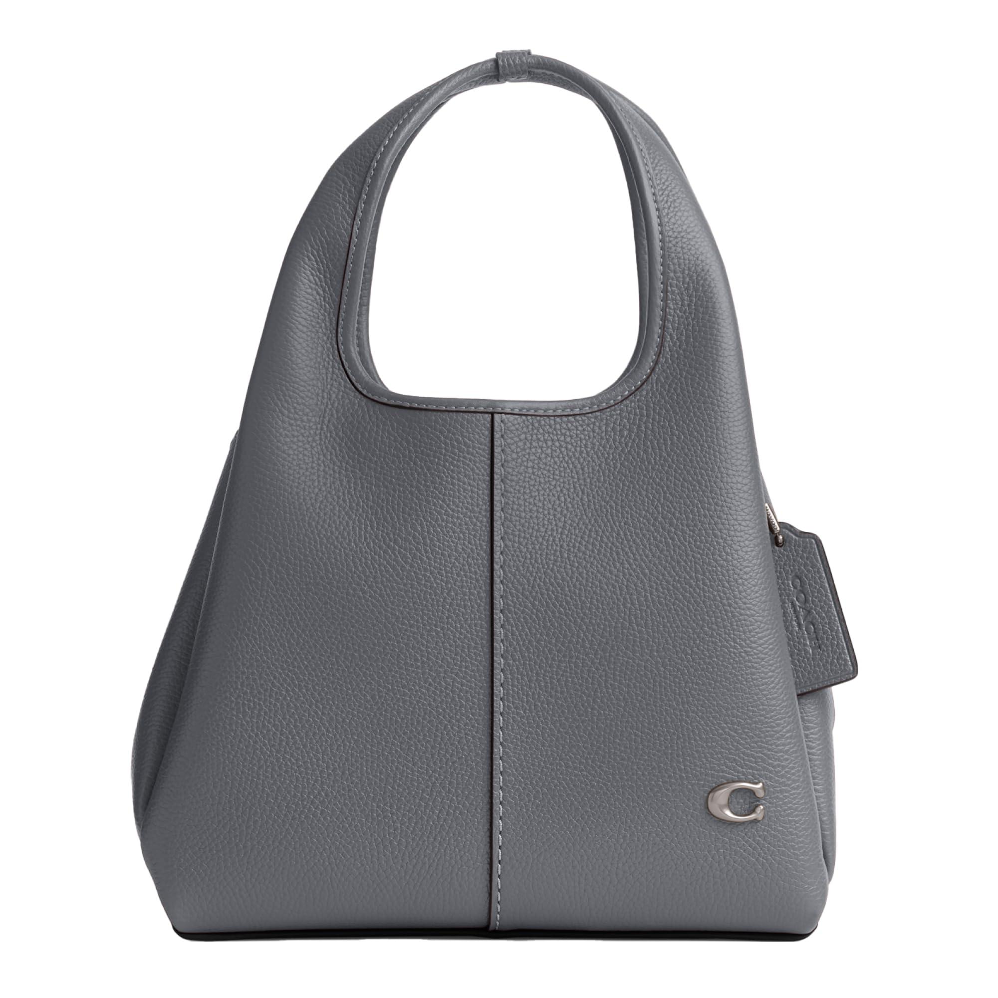 COACH Polished Pebble Leather Lana Shoulder Bag 23 Grey Blue One Size ...