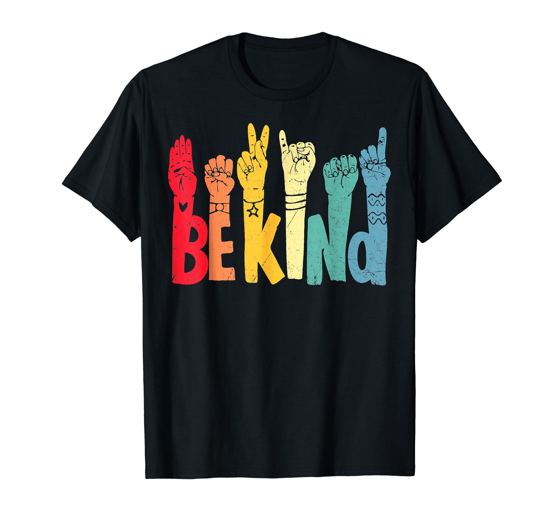 Caterpillar Be Kind Hand Signal Sign Language Unity Day Anti Bullying T