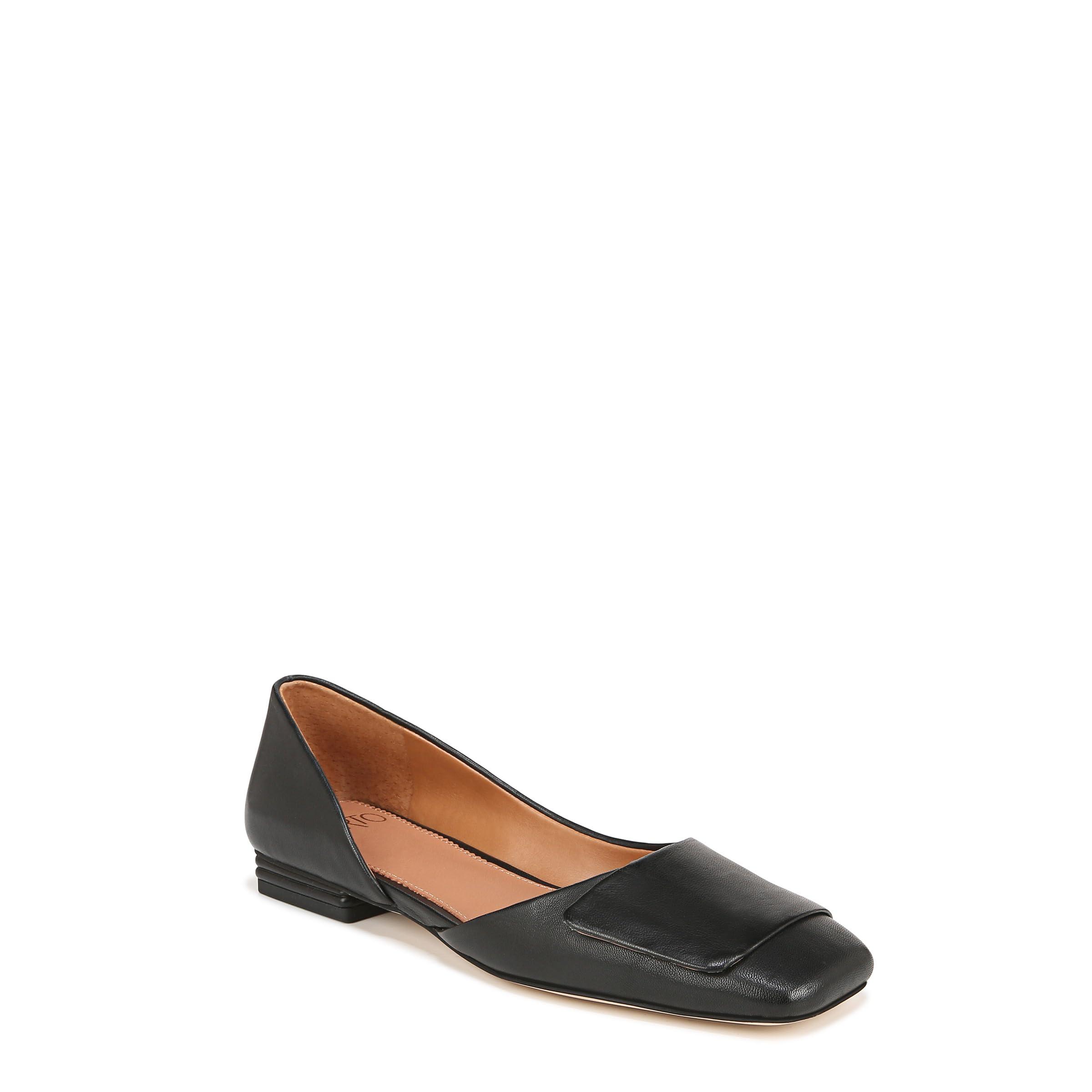 Franco Sarto Tracy Square Toe Flat Ballet in Brown | Lyst