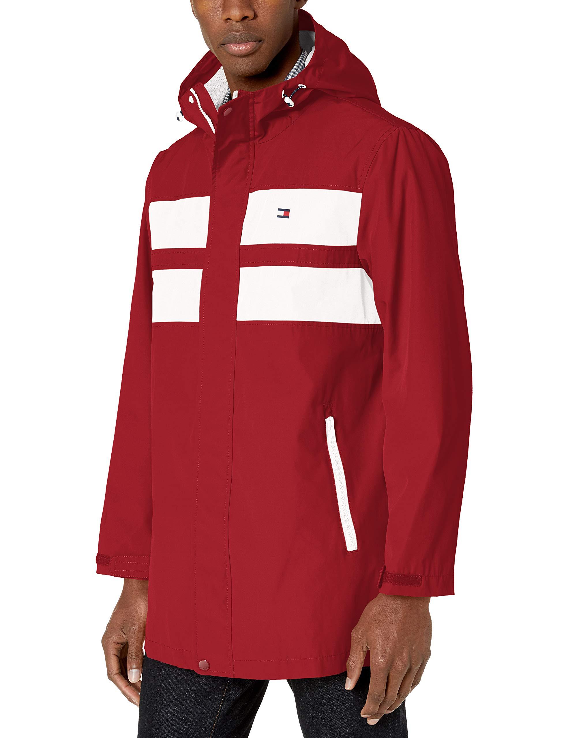 tommy hilfiger hooded rain jacket