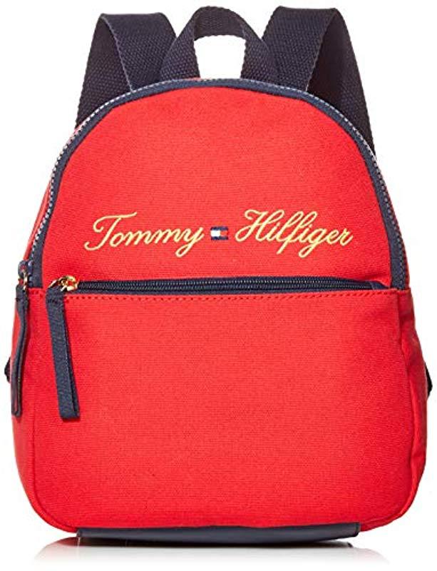tommy hilfiger mini backpack red