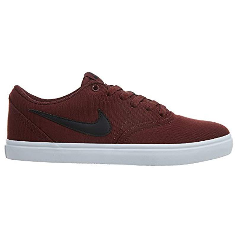 Nike Sb Check Solarsoft Canvas in Red for Men | Lyst
