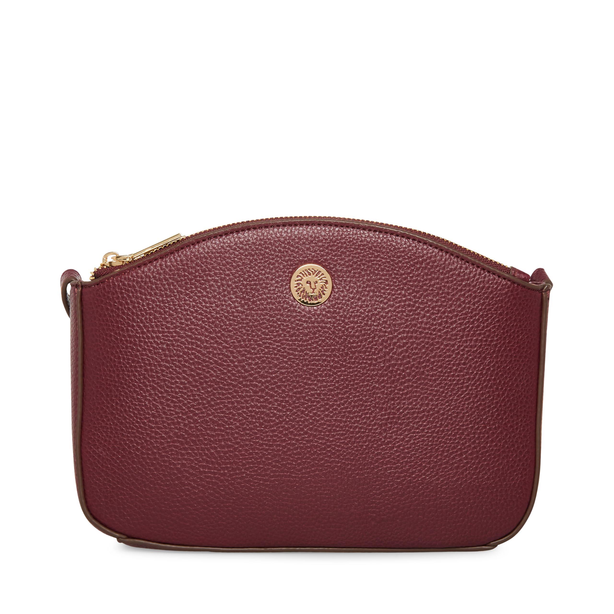 Anne Klein Triple Compartment Crossbody in Red | Lyst