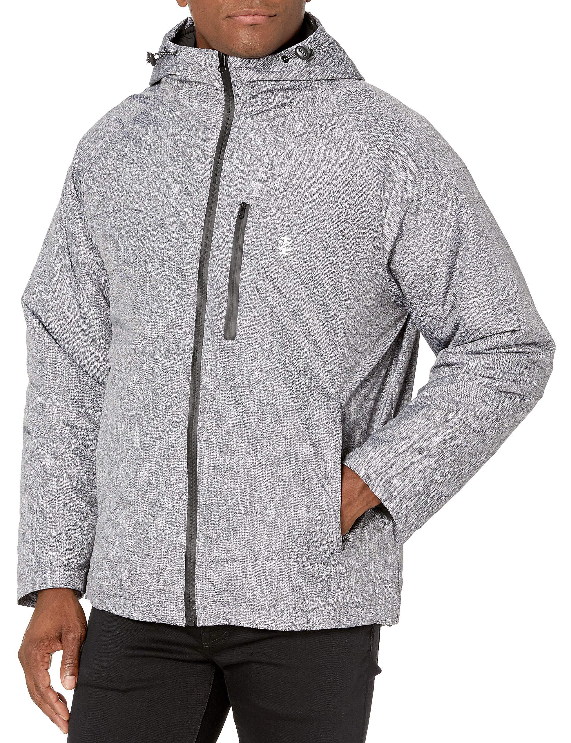 Izod Rip Stop Hooded 3-1 Systems Jacket in Charcoal/Heather (Gray) for