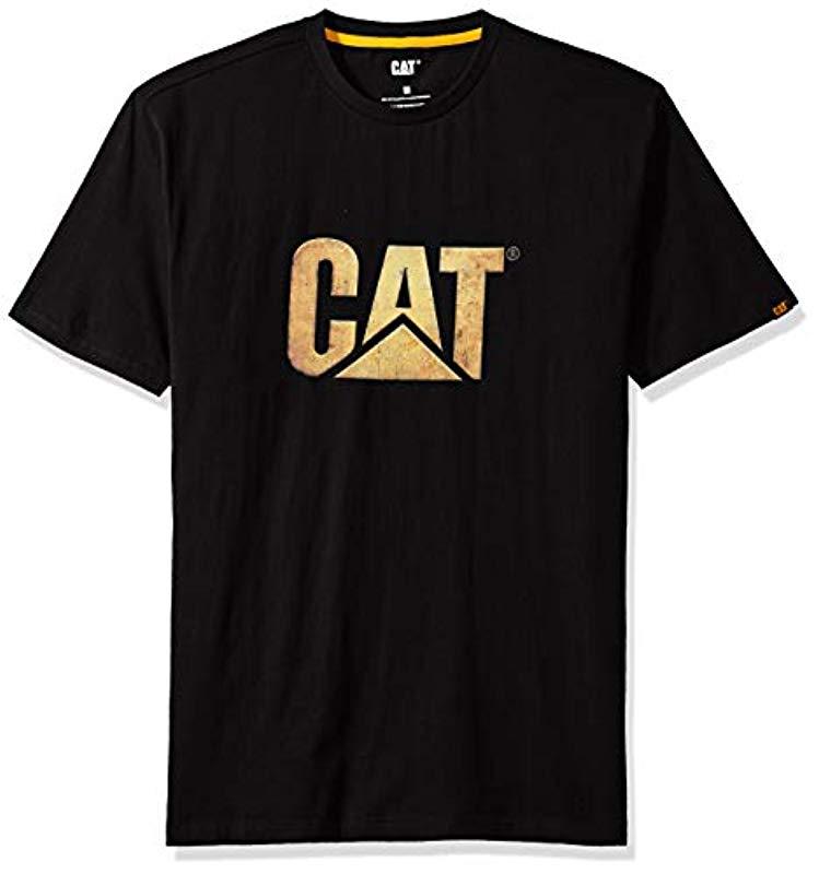 Caterpillar Synthetic Custom Logo Tshirt in Black for Men Lyst