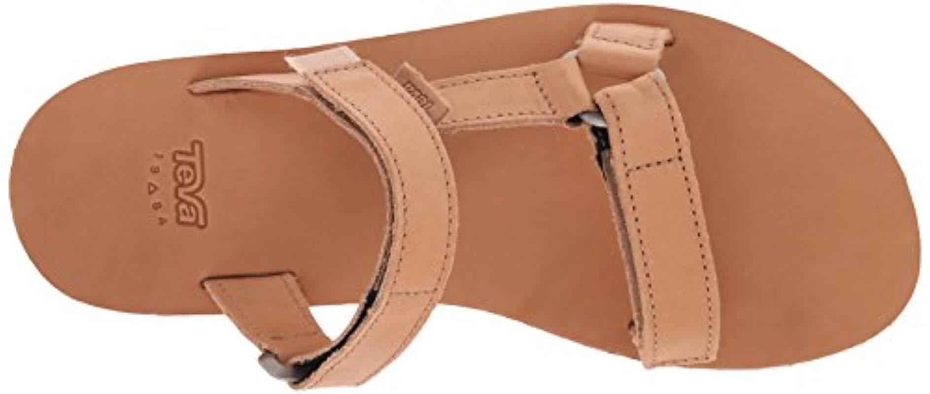 Teva Universal Slide Leather Sandal in Brown Lyst