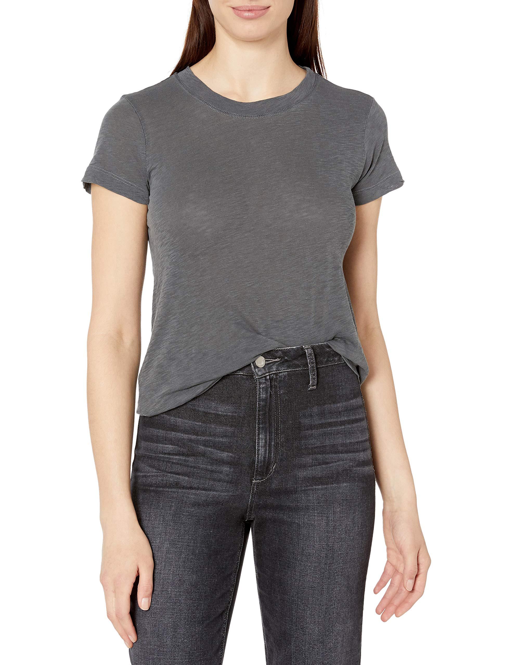 Stateside Womens Supima Slub Jersey Short Sleeve Crew Neck