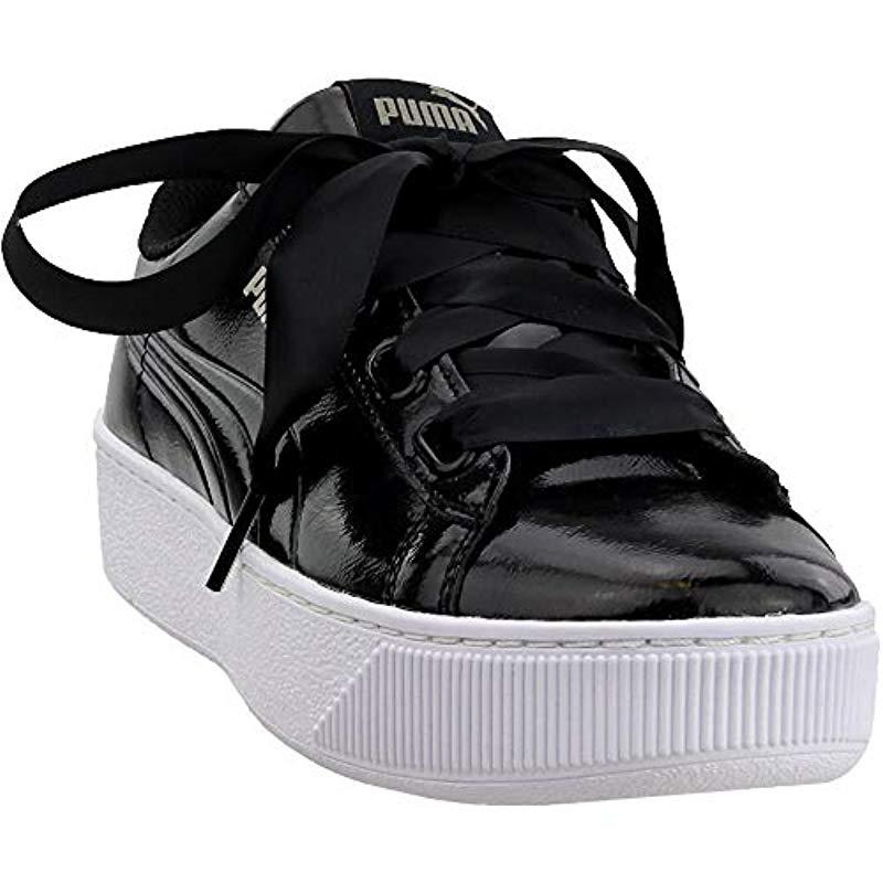 puma women's vikky platform ribbon p sneaker