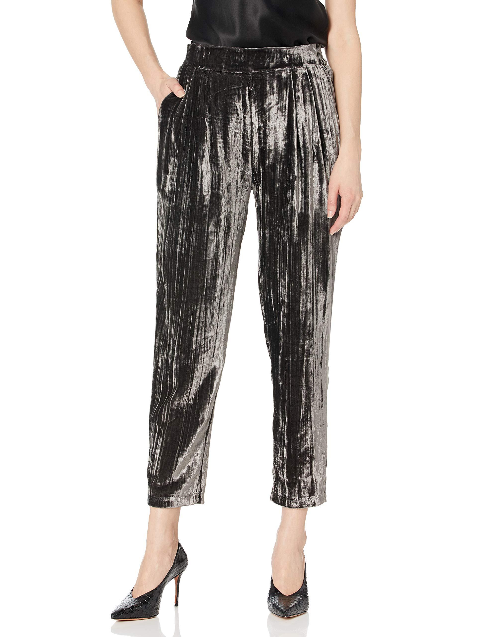 velvet striped pants
