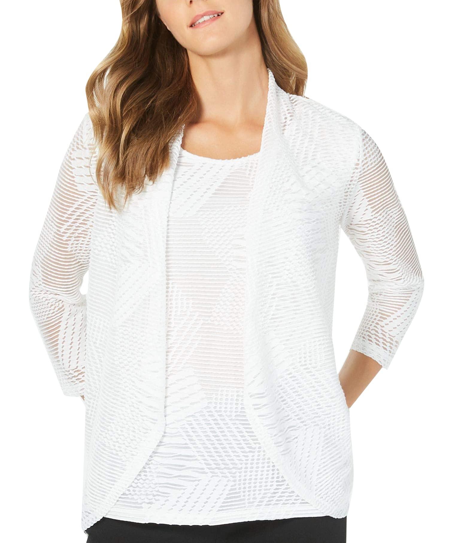 mesh sleeve cardigan