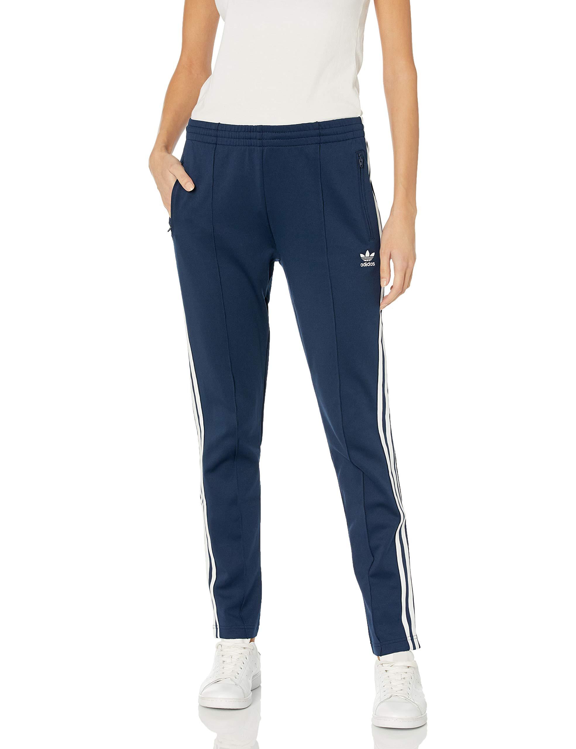 adidas Originals Womens Sst Track Pants Primeblue Collegiate Navy/white 3x - Lyst
