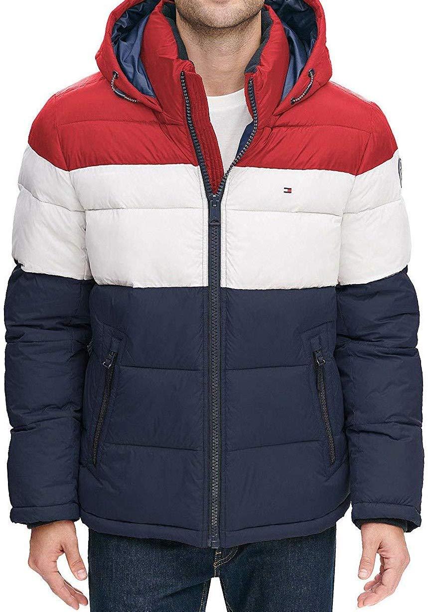 Tommy Hilfiger Synthetic Classic Hooded Puffer Jacket in Blue for Men ...