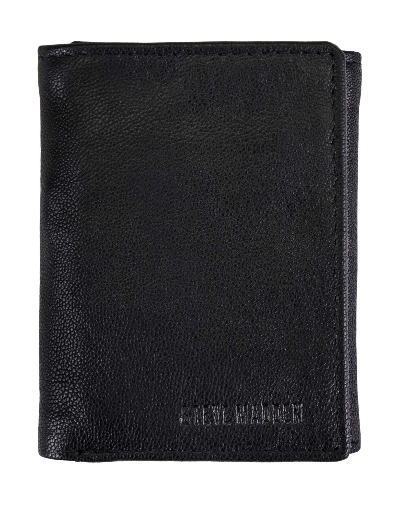 Steve Madden Rfid Leather Trifold Wallet in Black for Men Lyst