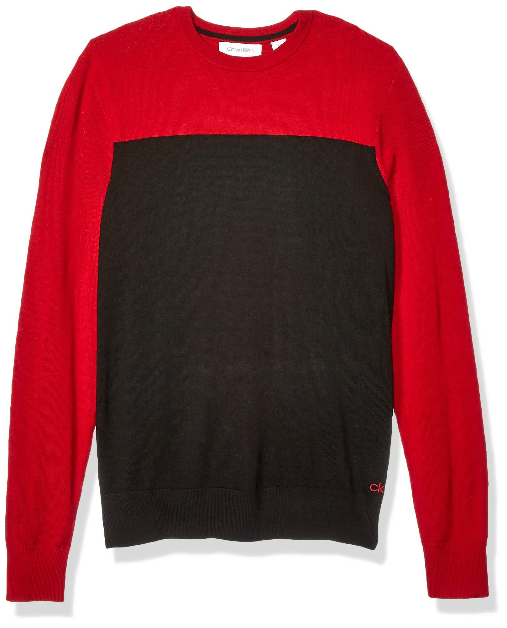 Calvin Klein Wool S Merino Sweater Crew Neck in Red for Men Save 21