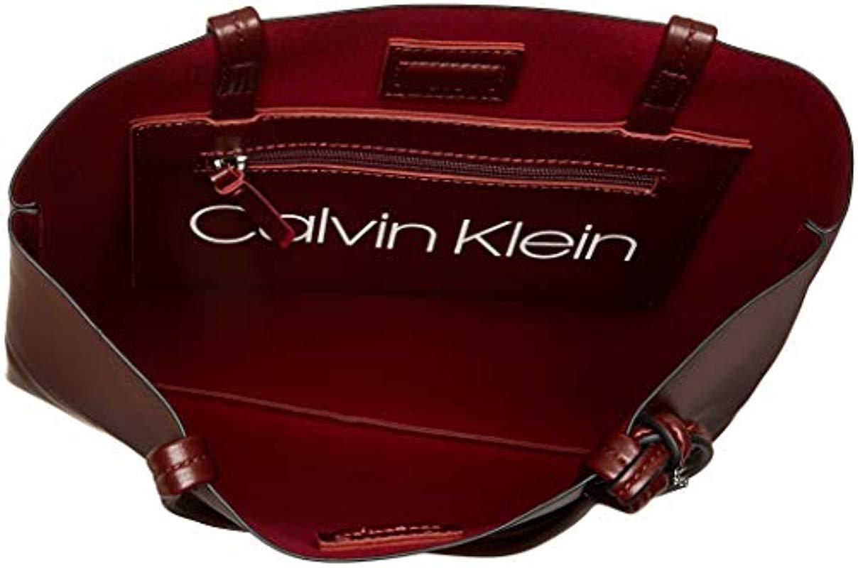 calvin klein nora logo tote