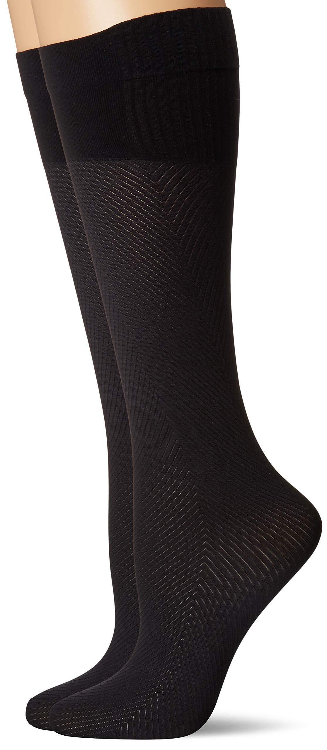 Hanes Perfect Geo Compression Socks 2 Pair Pack in Black Lyst