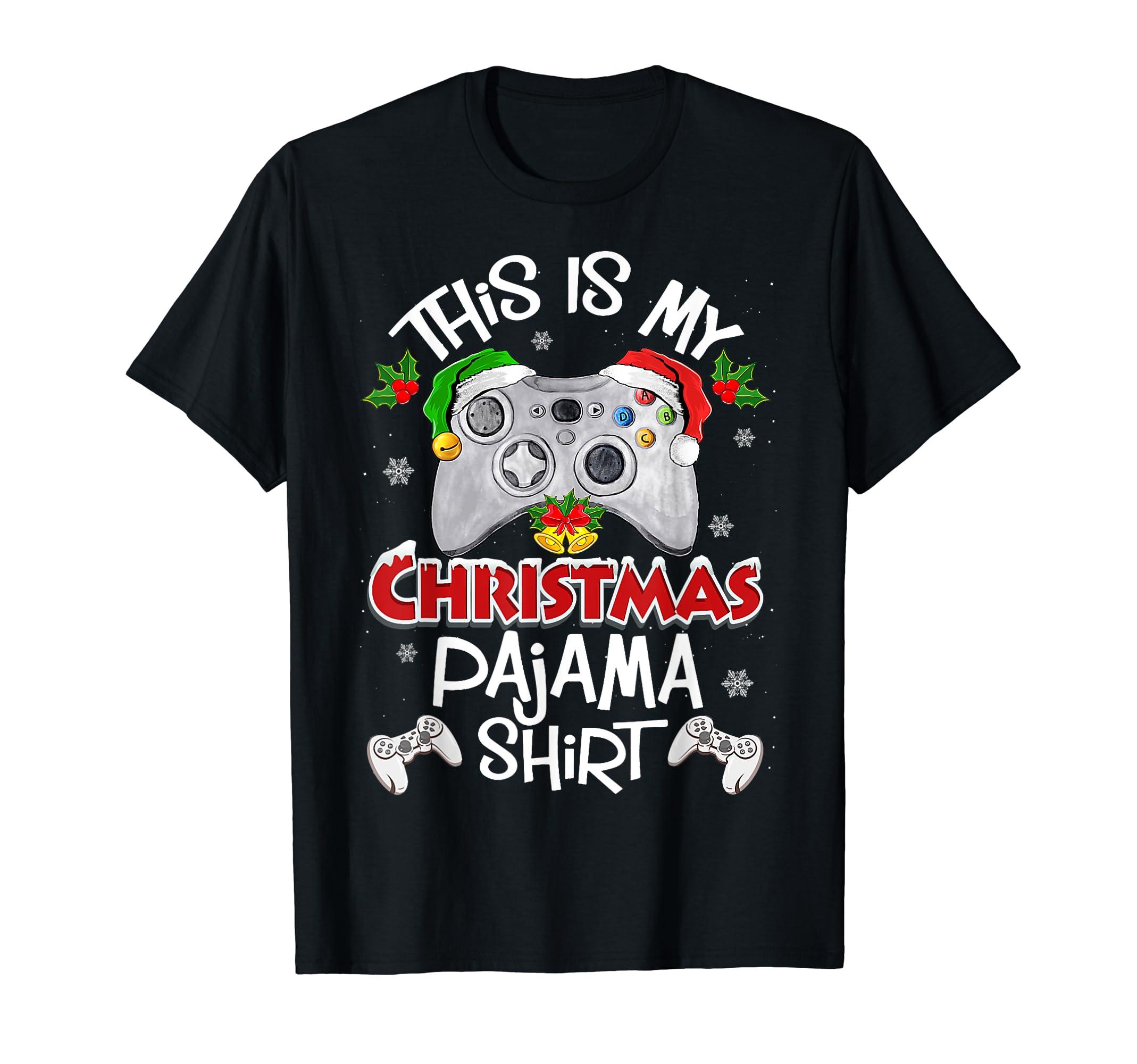 Caterpillar This Is My Christmas Pajama Santa Hat Gamer Video Game Games T- shirt in Black | Lyst