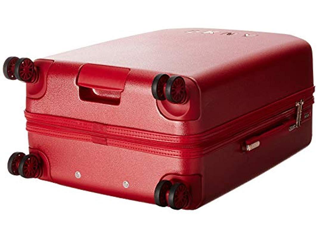 dkny red suitcase