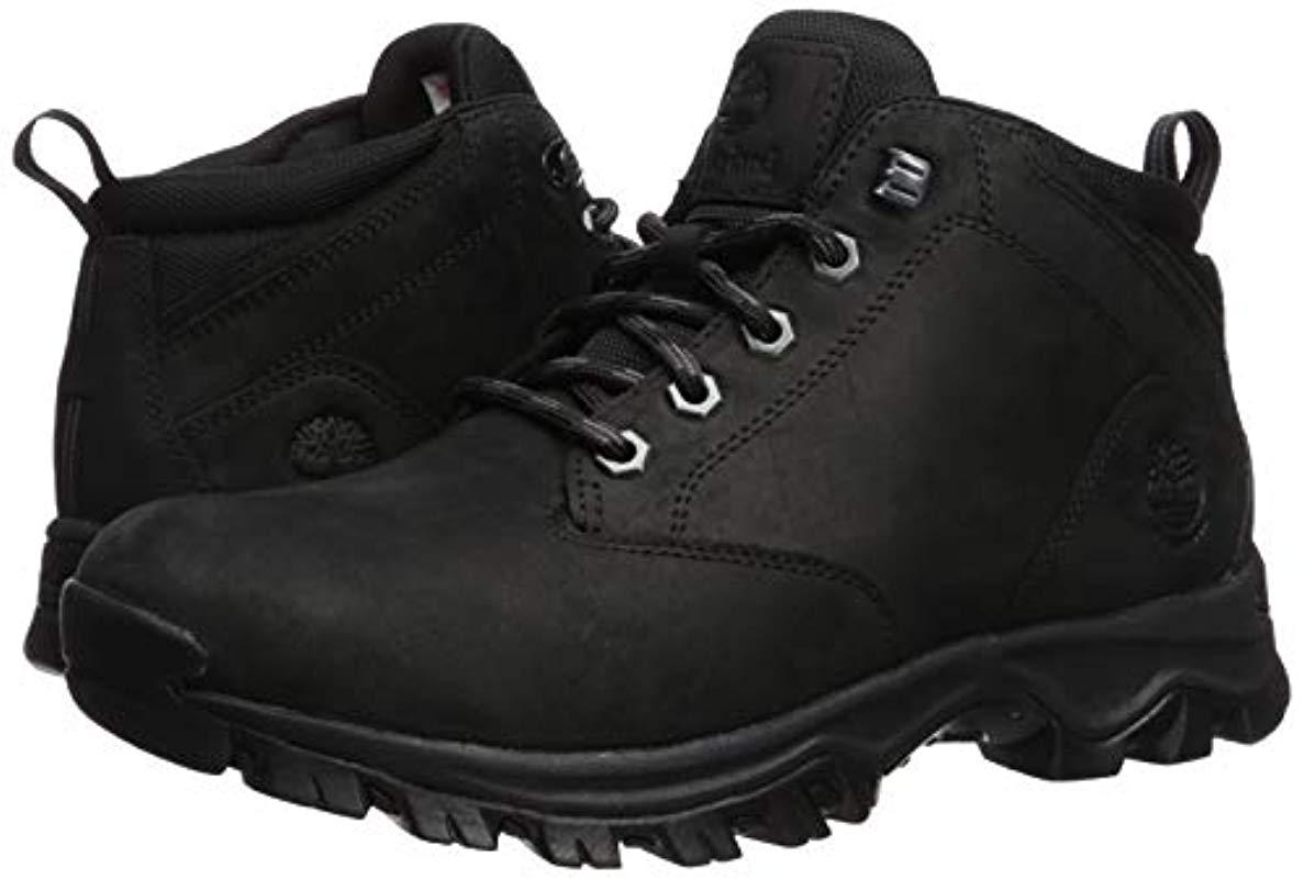 Timberland Leather Mt. Maddsen Waterproof Chukka Boots in Black for Men ...