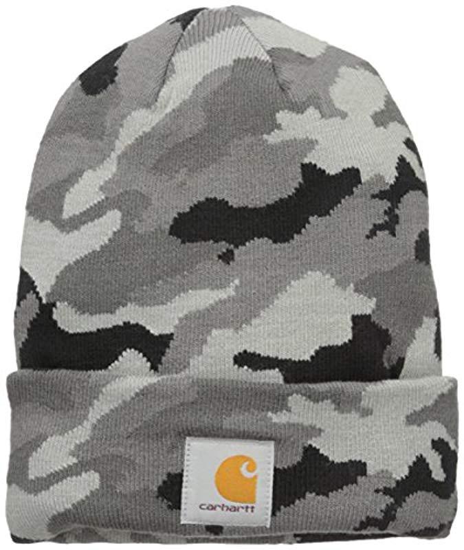 Carhartt Synthetic Camo Watch Hat in Gray for Men - Lyst