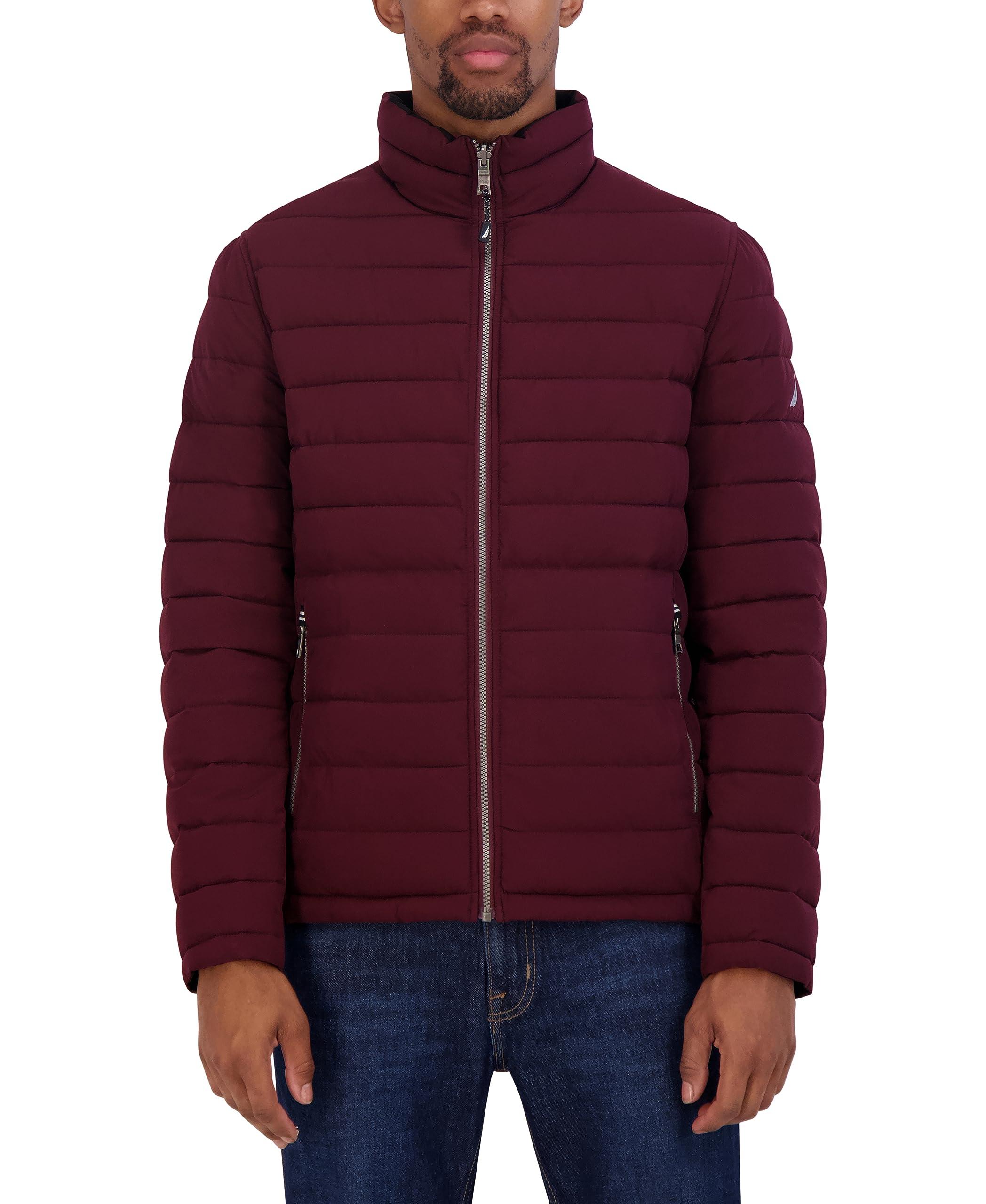 nautica red puffer jacket
