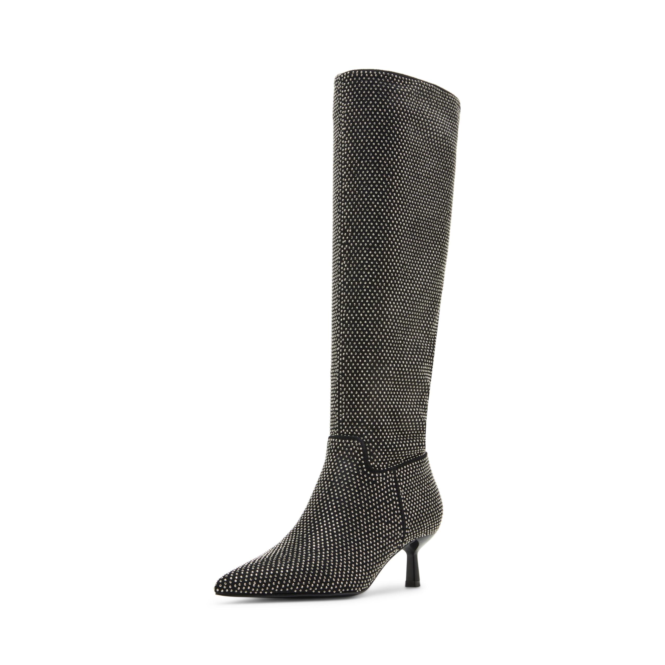 Madden Girl Women's Edrea Almond Toe Knee High Fashion Boots Black Size 9.5
