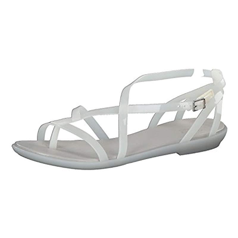 Crocs™ Isabella Gladiator Sandal in Oyster/Pearl White (White) - Lyst