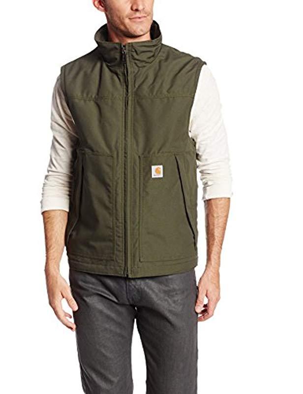 Carhartt Cotton Big & Tall Quick Duck Jefferson Vest in Olive (Green) for  Men - Lyst