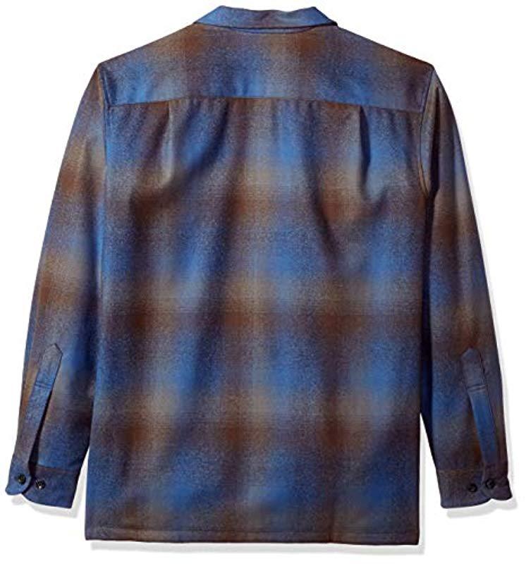 Pendleton Tall Size Big & Tall Long Sleeve Board Shirt in Blue for Men