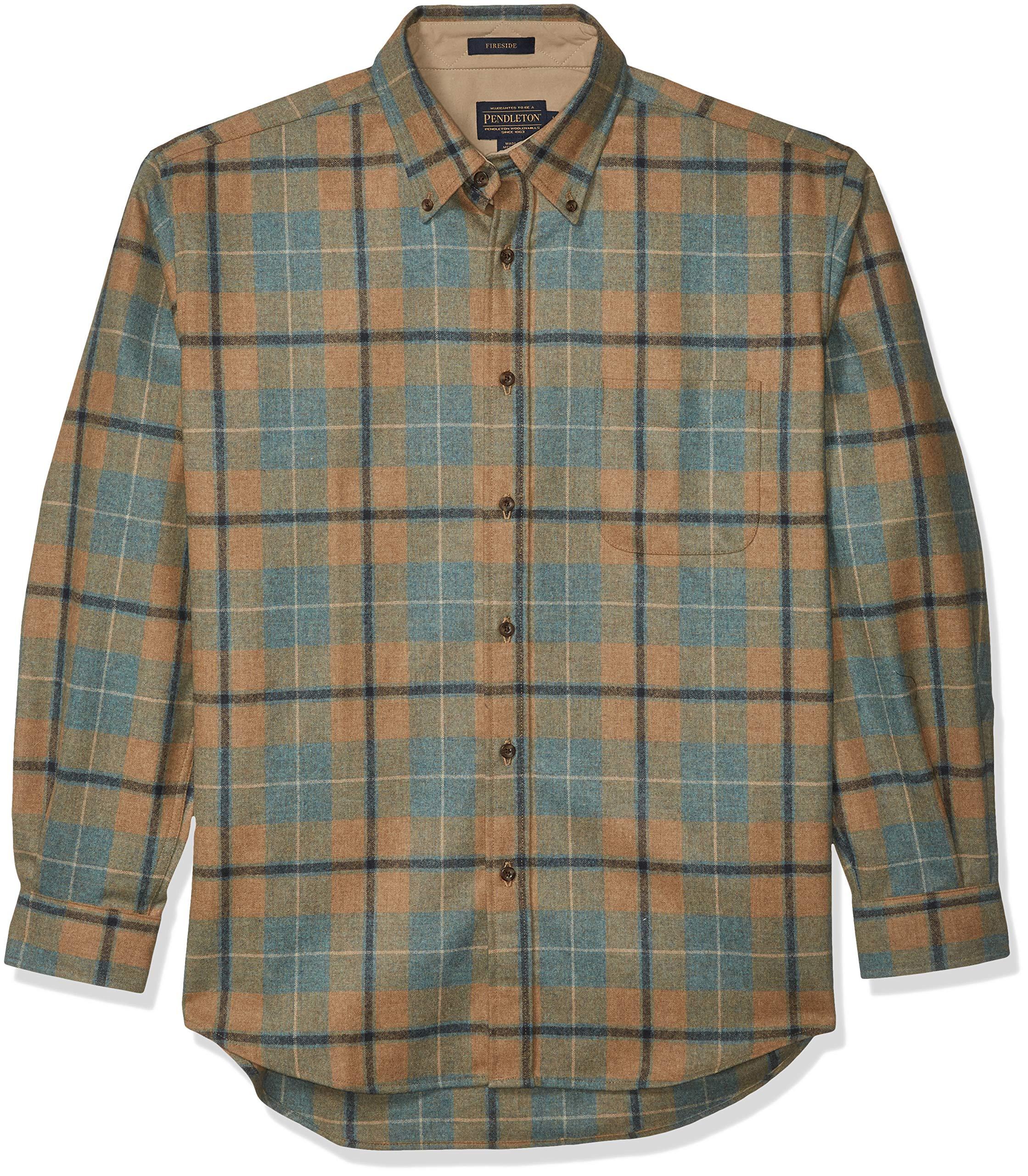 Pendleton Wool Long Sleeve Fireside Button Down Shirt for Men - Save 37 ...
