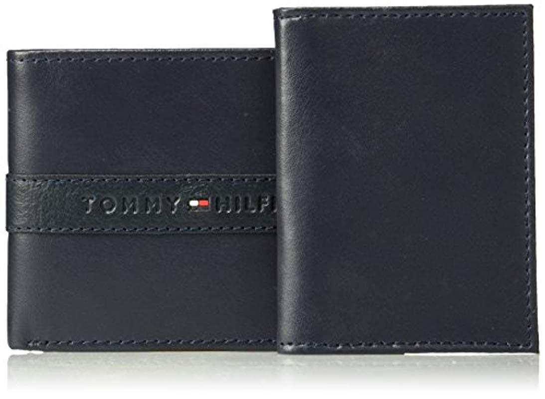 POLO RALPH LAUREN BI FOLD BLACK LEATHER /'BOULDER/' NOTE COIN WALLET