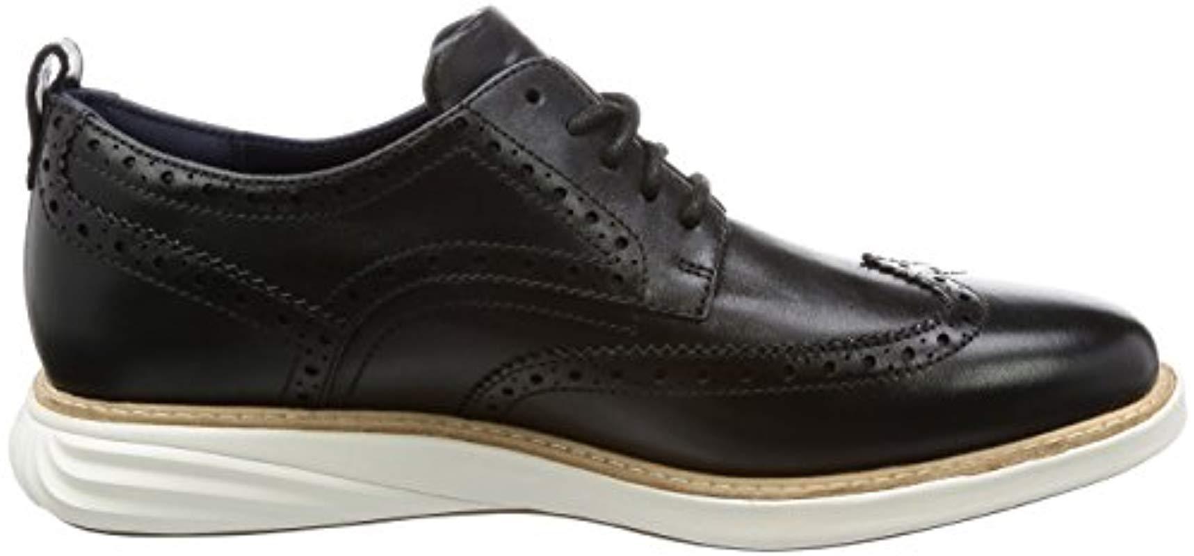 Cole Haan Leather Grand Evolution Shortwing Oxford in Black/Ivory ...