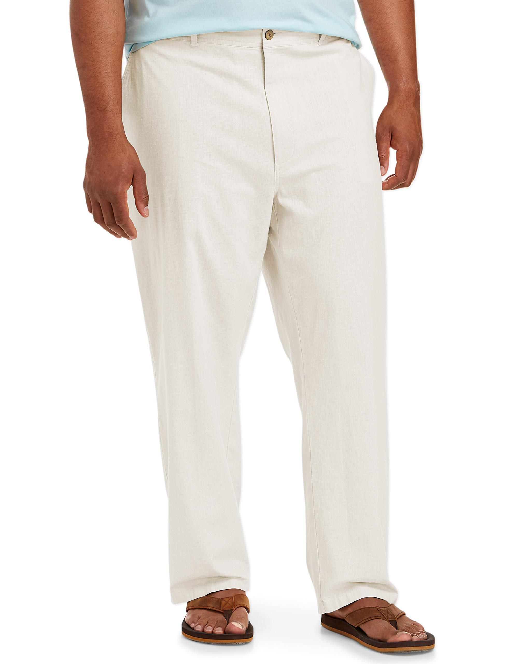 Amazon Essentials Big & Tall Linen Blend Pant Fit By Dxl in White for ...