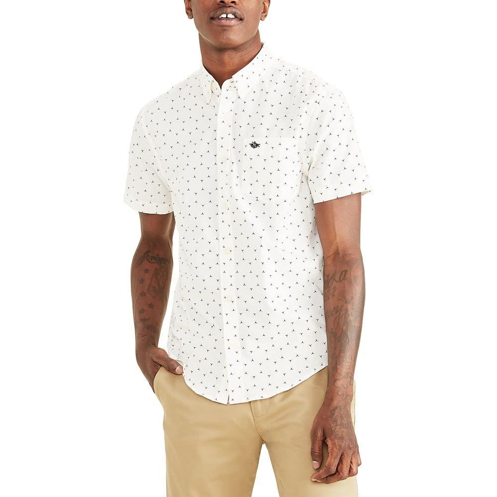 Dockers Short Sleeve Signature Comfort Flex Shirt, in White for Men | Lyst