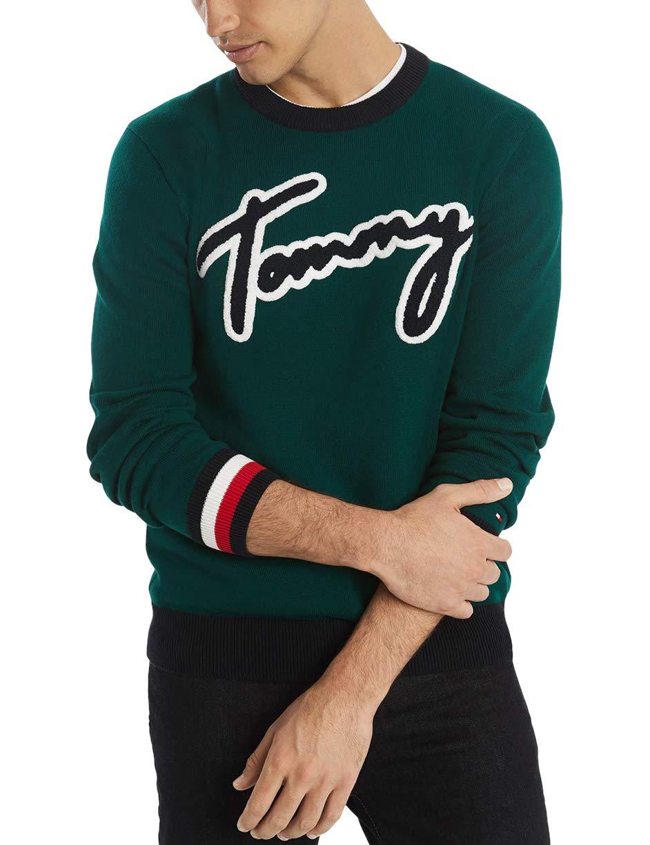 Tommy Hilfiger Lawson Logo Sweater in Green for Men | Lyst
