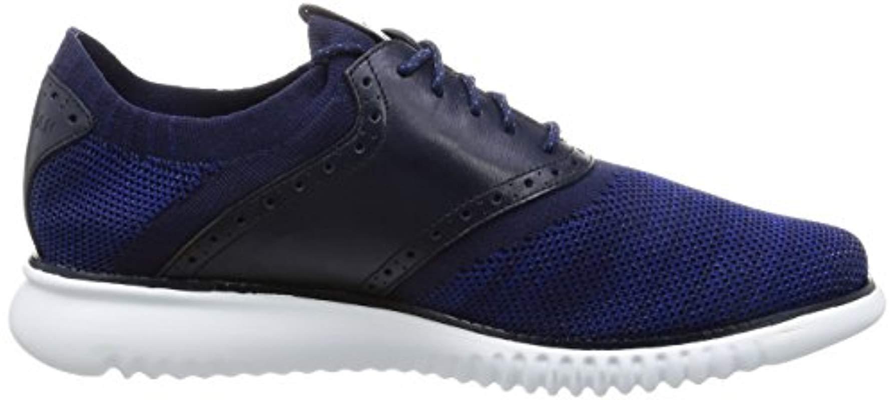 Cole Haan Leather 2.zerogrand Packable Saddleknit Fashion Sneaker in Blue for Men Lyst